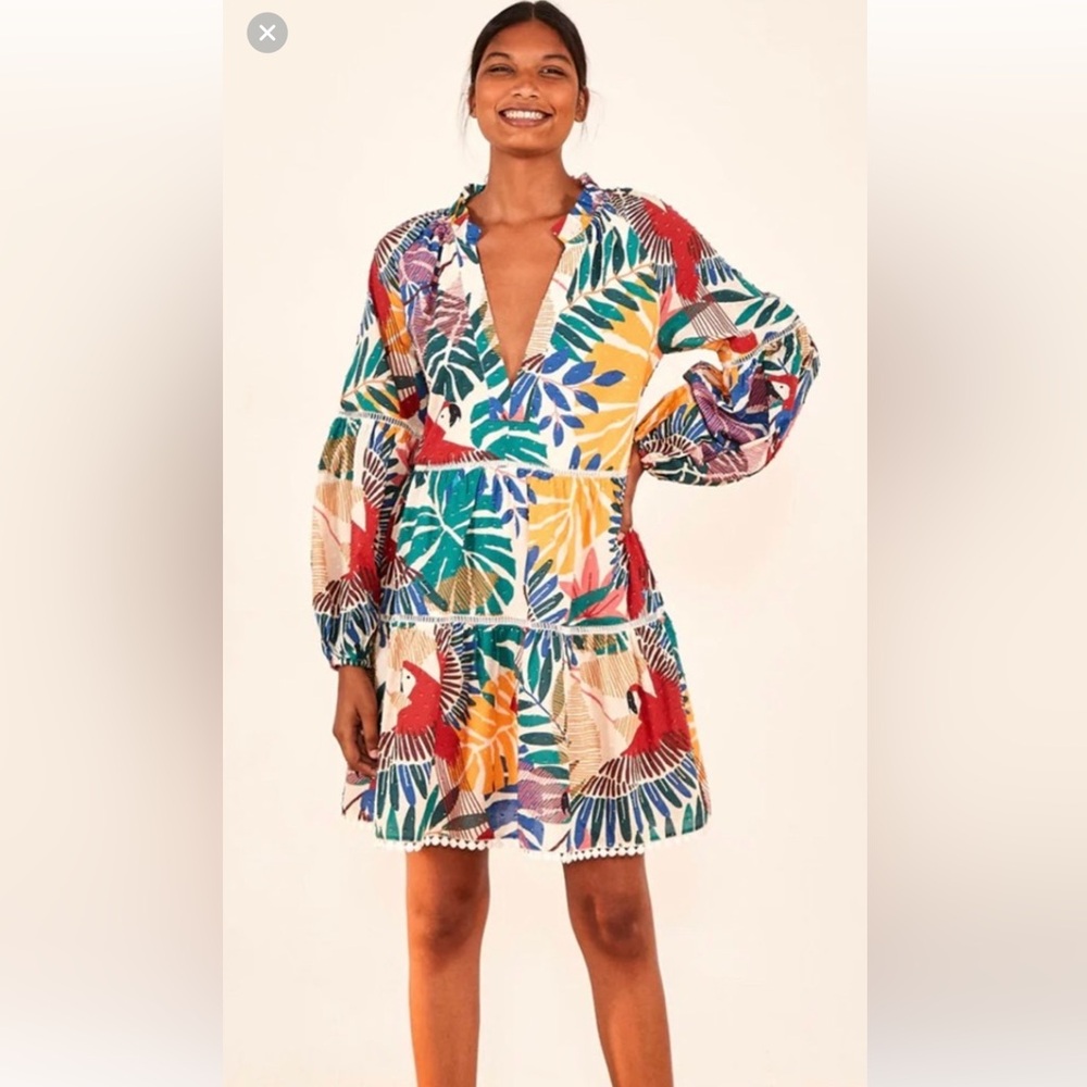 Farm Rio Mini Macaw dress size Small